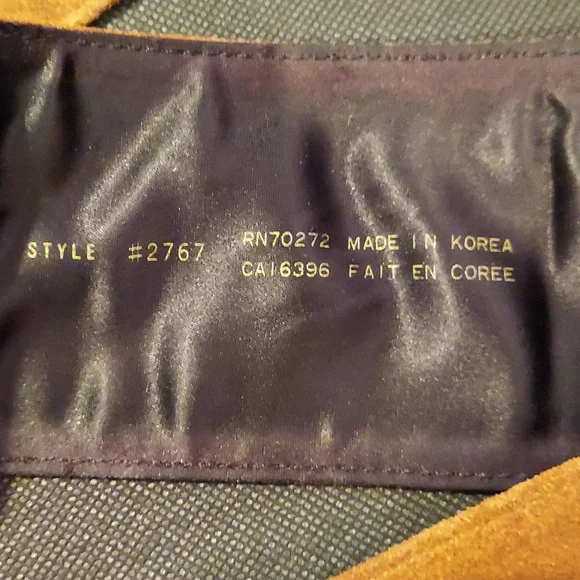 Liz Claiborne Brown Leather Belt Round Filigree Buckle Medium - Picture 5 of 5